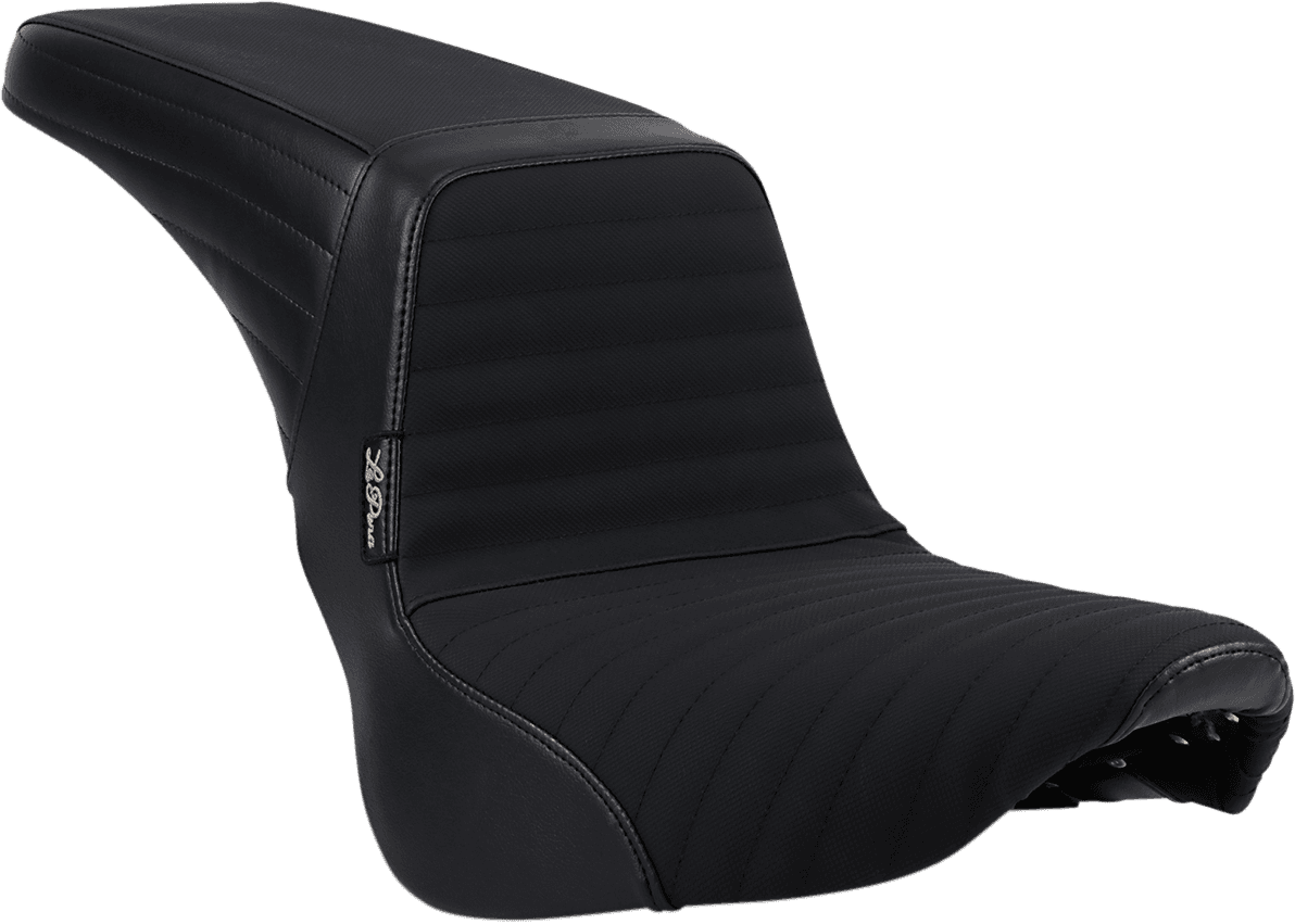 LE PERA 0802-1353 Kickflip Seat - Pleated w/ Gripp Tape - Black - Softail '18-'23