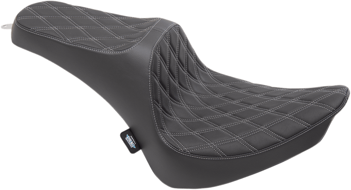 DRAG SPECIALTIES SEATS 0802-1360 Predator III Seat - Double Diamond - Silver Stitching - FX/FL '00-'17