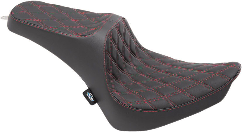 DRAG SPECIALTIES SEATS 0802-1361 Predator III Seat - Double Diamond - Red Stitching - FX/FL '00-'17