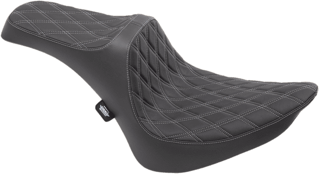 DRAG SPECIALTIES SEATS 0802-1367 Predator III Seat - Double Diamond - Silver Stitching - FXST/FLST '84-'99