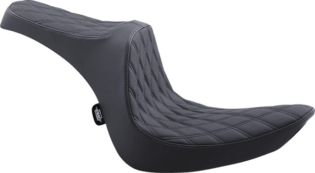 DRAG SPECIALTIES SEATS 0802-1438 Predator III 2-Up Seat - Vinyl - Double Diamond - Black Stitching - Softail '06-'17 — image 1 of 2