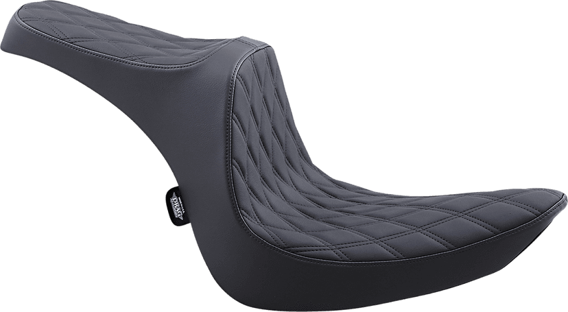 DRAG SPECIALTIES SEATS 0802-1438 Predator III 2-Up Seat - Vinyl - Double Diamond - Black Stitching - Softail '06-'17 — image 1 of 2