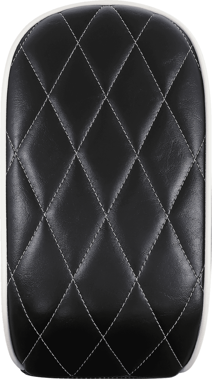 LE PERA 0802-1479 Bare Bones Pillion Pad - White Diamond - Black - FL/FX '18-'24