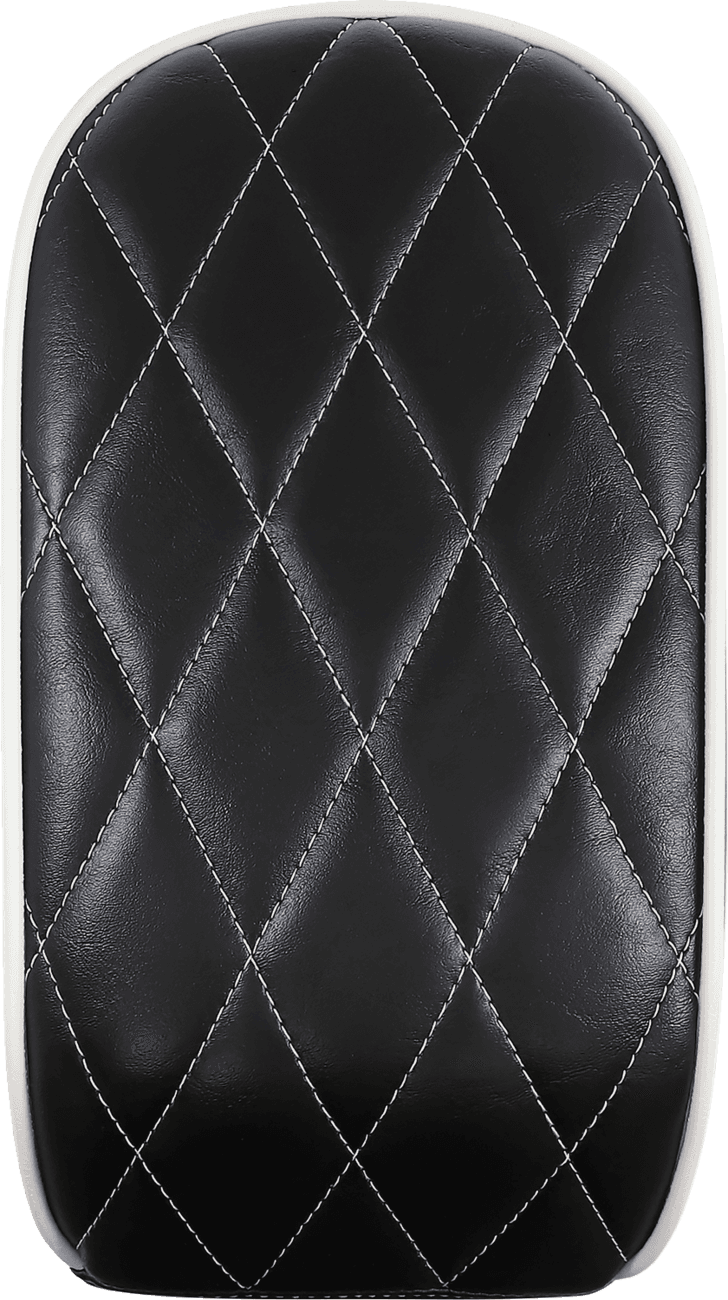 LE PERA 0802-1479 Bare Bones Pillion Pad - White Diamond - Black - FL/FX '18-'24
