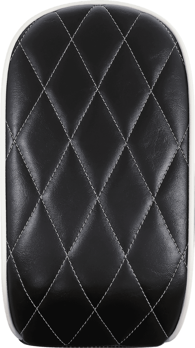 LE PERA 0802-1479 Bare Bones Pillion Pad - White Diamond - Black - FL/FX '18-'24 — image 1 of 2