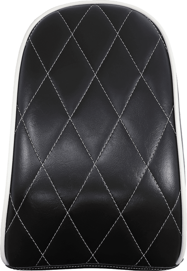 LE PERA 0802-1485 Bare Bones Pillion Pad - Diamond - Black w/ White Stitch - FL/FX '18-'22 — image 1 of 2