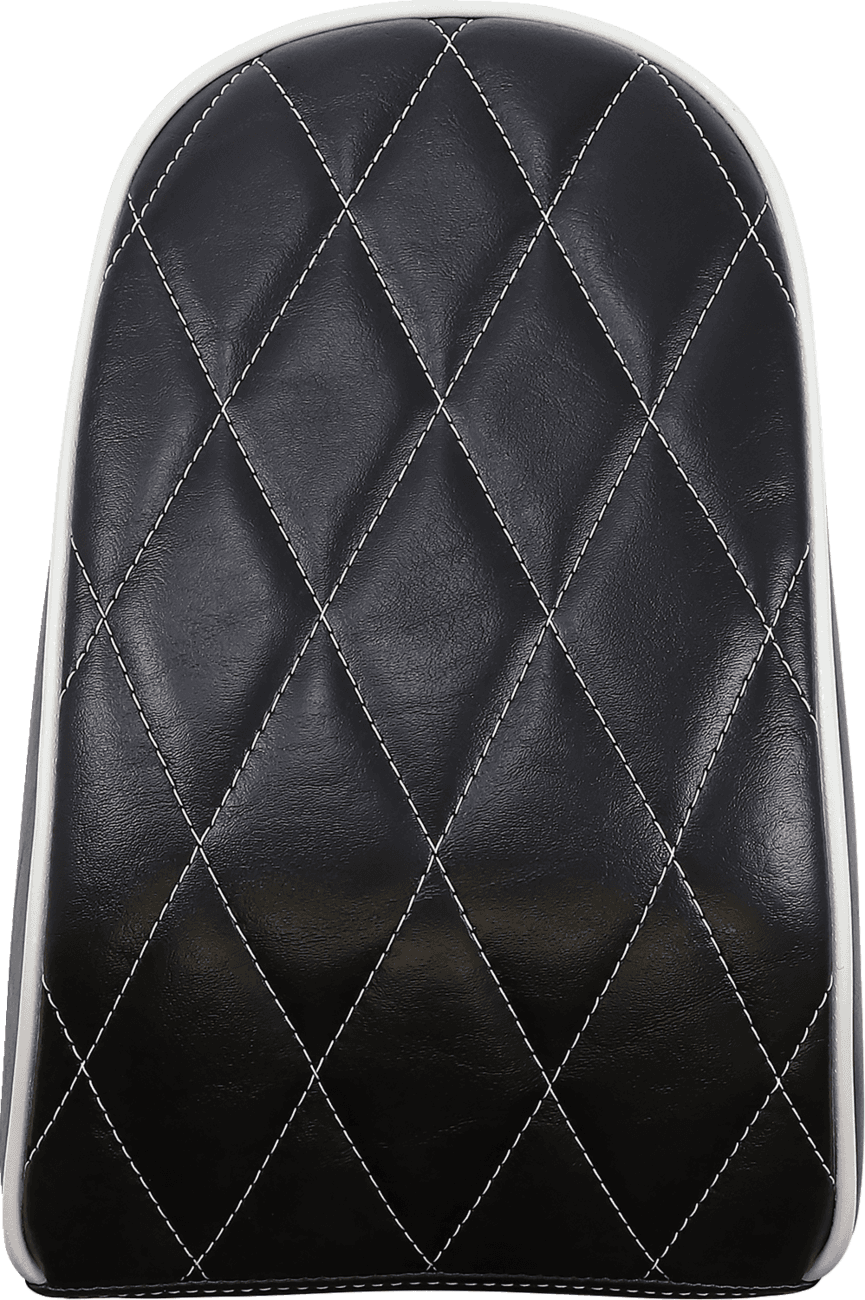 LE PERA 0802-1488 Bare Bones Pillion Pad - Diamond - Black w/ White Stitch - FLFB/S '18-'23
