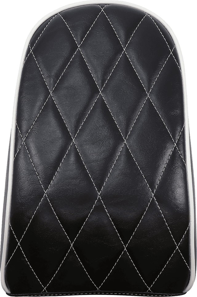 LE PERA 0802-1488 Bare Bones Pillion Pad - Diamond - Black w/ White Stitch - FLFB/S '18-'23 — image 1 of 2