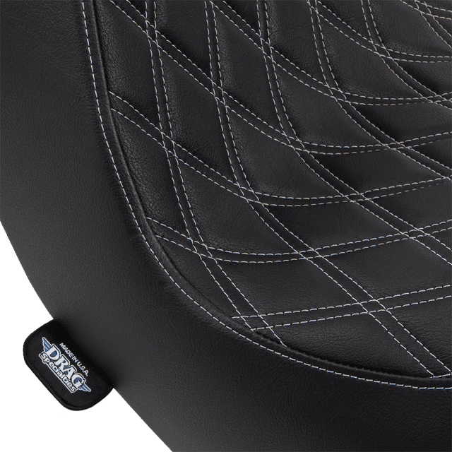 DRAG SPECIALTIES SEATS 0802-1493 Predator III 2-Up Seat - Vinyl - Double Diamond - Silver Stitching - FL/FX '18-'24 — image 4 of 4