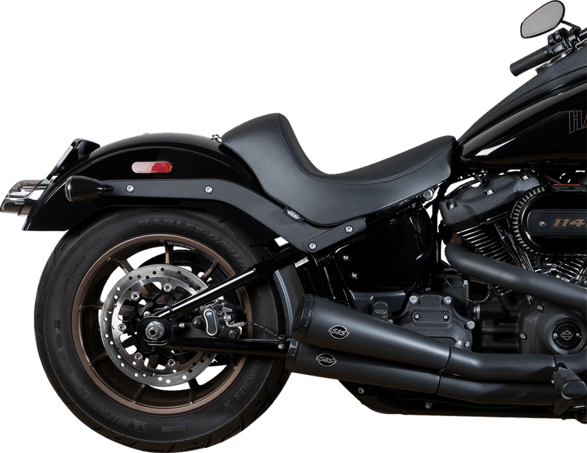 DRAG SPECIALTIES SEATS 0802-1512 Solo Seat - Black - Smooth - FL/FX '18-'23 — image 3 of 4