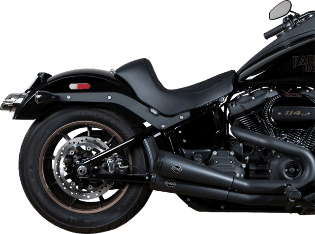 DRAG SPECIALTIES SEATS 0802-1513 Solo Seat - Double Diamond - Black Stitching - FL/FX '18-'23 — image 3 of 4