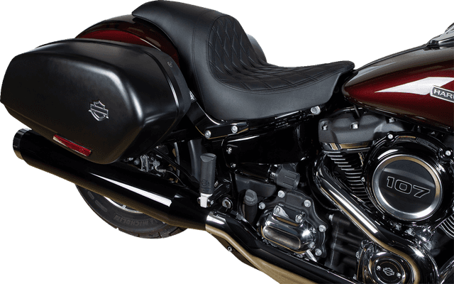 DRAG SPECIALTIES SEATS 0802-1517 Predator Seat - Double Diamond w/ Black Sitching - Vinyl - FLSB/FXLR '18-'23 — image 2 of 4