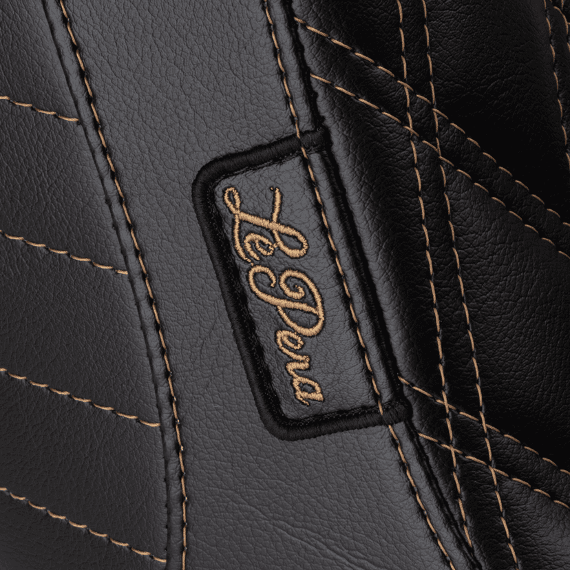 LE PERA 0802-1549 Tailwhip Up Front Seat - Double Diamond w/ Chestnut Thread - Black - FLSB/FXLR '18-'24 — image 2 of 2