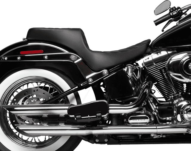 DRAG SPECIALTIES SEATS 0802-1642 Performance Predator 2-Up Seat - Vinyl - Double Diamond - Silver Thread - FL '00-'17 — image 2 of 4