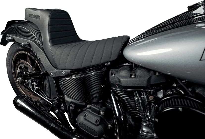 SLYFOX 08021656 High Noon Seat - Vinyl - Classic Stitch - Black Logo - FL/FX '18-'24 — image 2 of 8