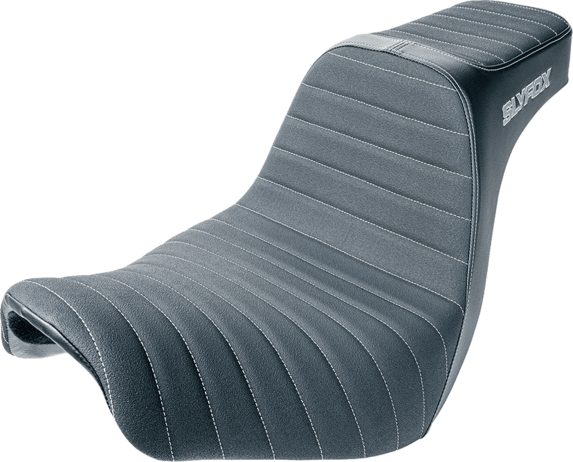 SLYFOX 08021657 High Noon Seat - Vinyl - Classic Stitch - Silver Logo - FL/FX '18-'24 — image 2 of 8