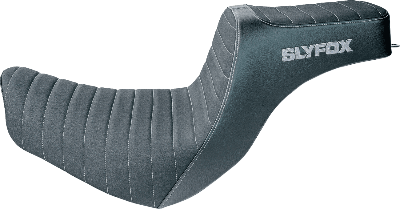 SLYFOX 08021657 High Noon Seat - Vinyl - Classic Stitch - Silver Logo - FL/FX '18-'24
