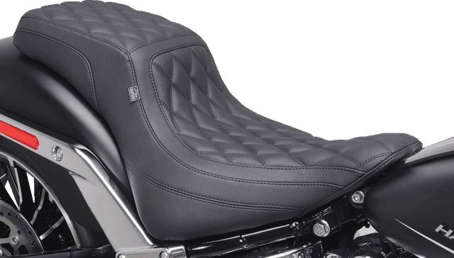 MUSTANG 0802-1658 One-Piece/2-Up Squareback Seat - Double Diamond - Black Stitch - FXBR '23-'25 — image 2 of 3