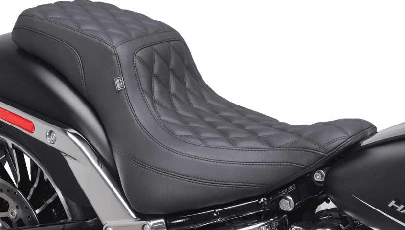 MUSTANG 0802-1658 One-Piece/2-Up Squareback Seat - Double Diamond - Black Stitch - FXBR '23-'25 — image 2 of 3