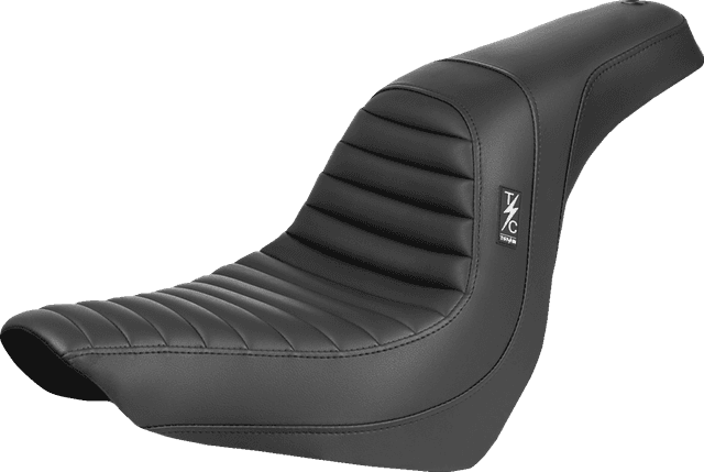 SADDLEMEN 0802-1668 Thrashin ' Pro Series Seat - Tuck-n-Roll - FXLR/FLSB '18-'25