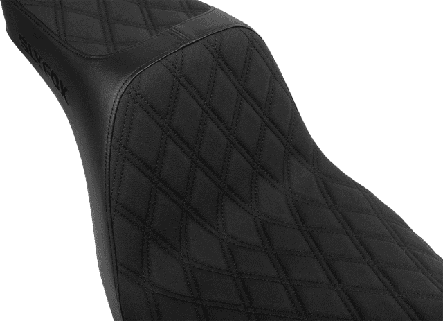 SLYFOX 08021671 High Noon Seat - Double Diamond - Black Logo - Black Stitch - FL/FX '18-'25 — image 2 of 2