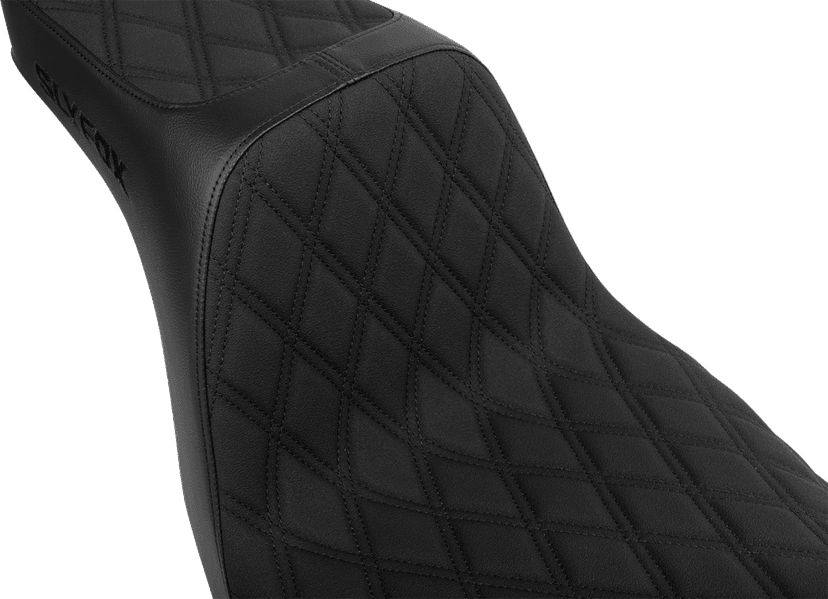 SLYFOX 08021671 High Noon Seat - Double Diamond - Black Logo - Black Stitch - FL/FX '18-'25 — image 2 of 2