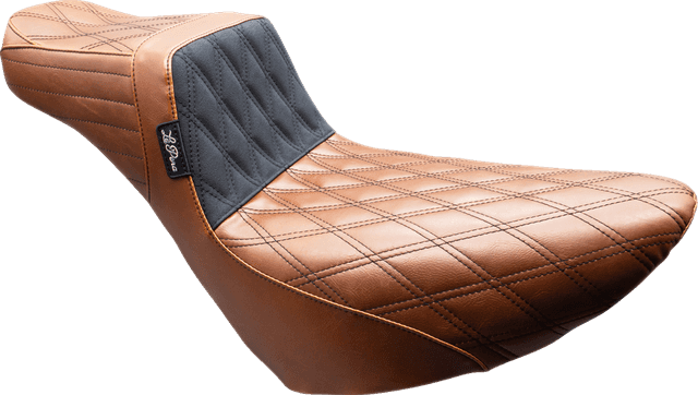 LE PERA 0802-1680 Tailwhip Daddy Long Legs Seat - Brown - Double Diamond - Black Stitch - FL/FX '18-'25