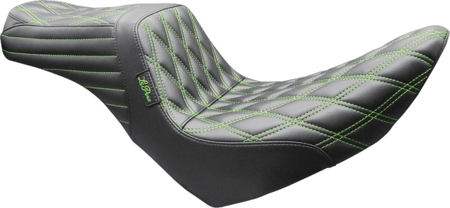 LE PERA 0802-1698 Tailwhip Seat - Double Diamond - Green Stitch - FL/FX '18-'26