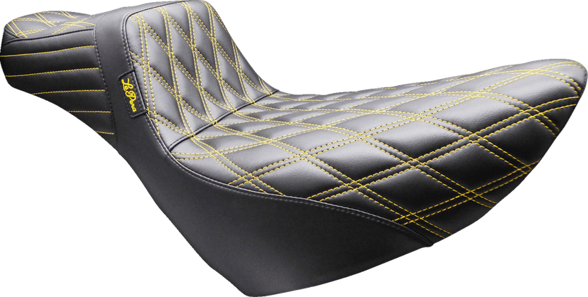 LE PERA 0802-1700 Tailwhip Daddy Long Legs Seat - Double Diamond - Gold Stitch - FL/FX '18-'26