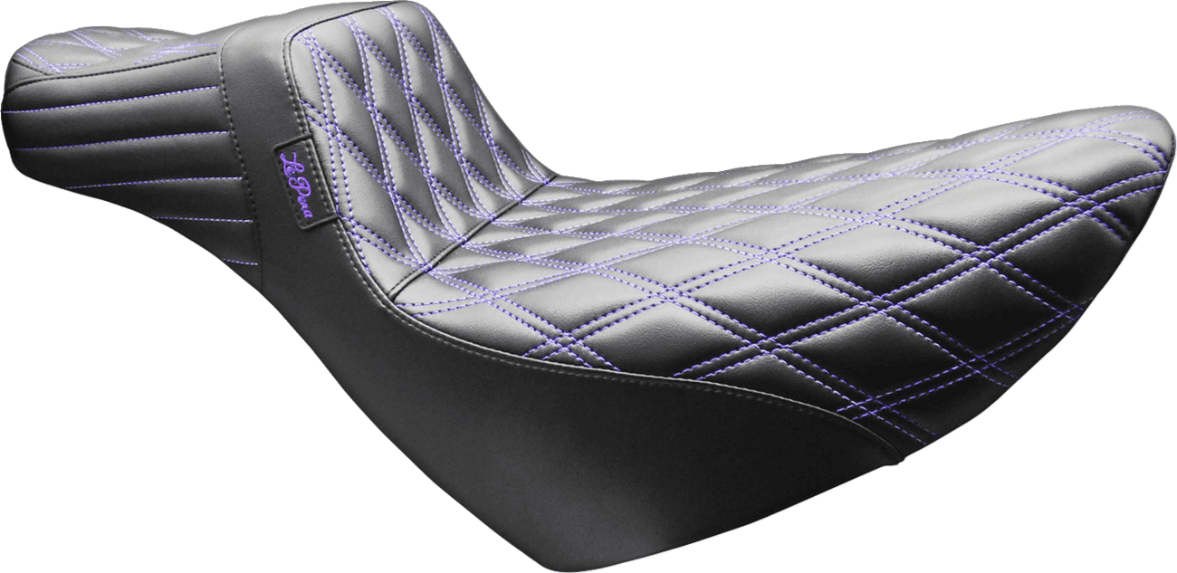 LE PERA 0802-1702 Tailwhip Daddy Long Legs Seat - Double Diamond - Purple Stitch - FL/FX '18-'26