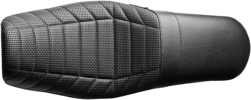 LE PERA 0803-0489 Daytona Sport Seat - Flat Track Stitch - Black - Dyna '06-'17 — image 1 of 2