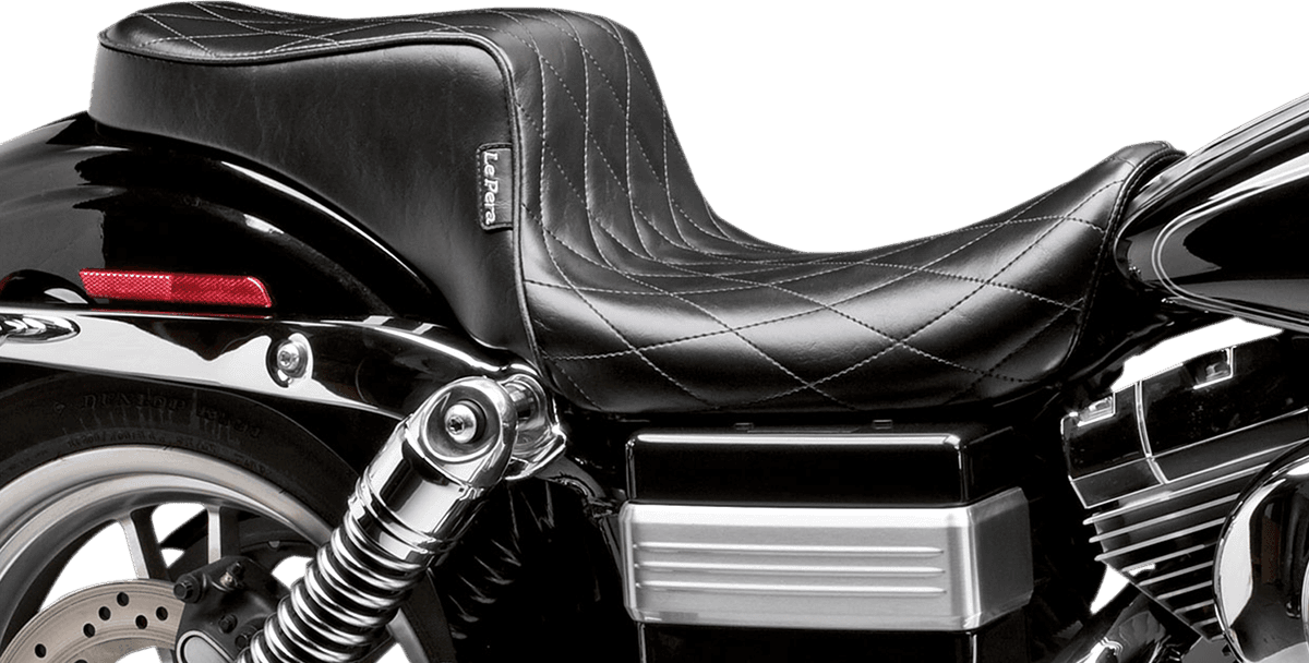 LE PERA 0803-0537 Cherokee Seat - Diamond Pleated - Black - FXDWG '96-'03