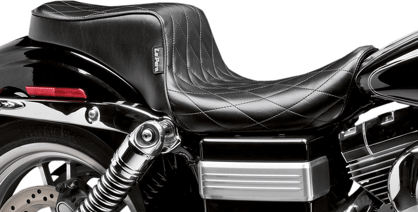 LE PERA 0803-0537 Cherokee Seat - Diamond Pleated - Black - FXDWG '96-'03