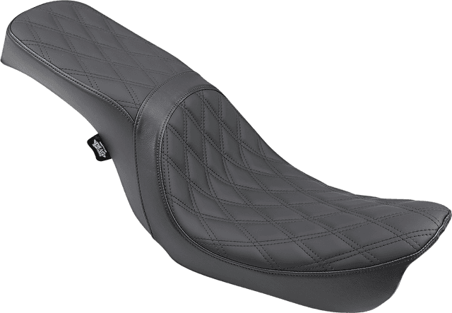 DRAG SPECIALTIES SEATS 0803-0541 Predator 2-Up Seat - Double Diamond - Black - FX/FL '06-'17 — image 1 of 3