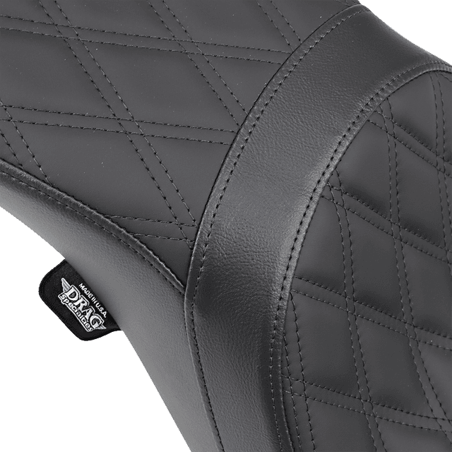 DRAG SPECIALTIES SEATS 0803-0541 Predator 2-Up Seat - Double Diamond - Black - FX/FL '06-'17 — image 2 of 3