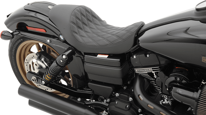 DRAG SPECIALTIES SEATS 0803-0543 3/4 Solo Seat - Low - Diamond Stitch - FXD/FLD '06-'17 — image 3 of 3