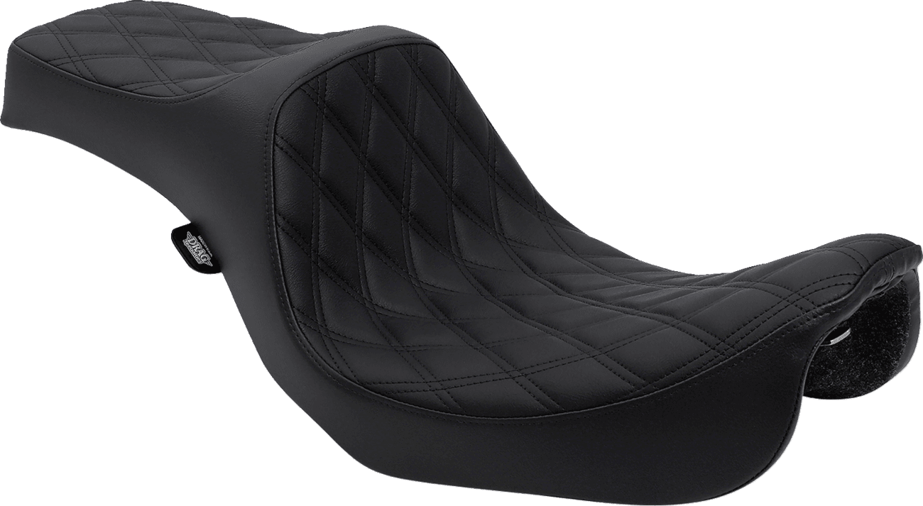 DRAG SPECIALTIES SEATS 0803-0602 Predator III Seat - Double Diamond - Black Stitching - FXD/FLD '06-'17