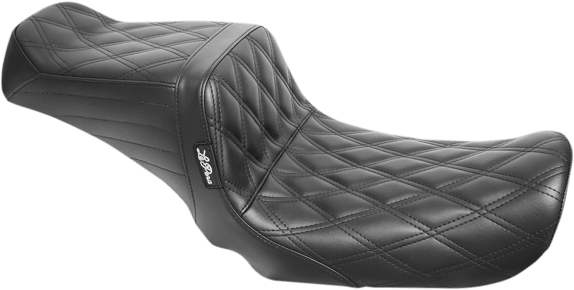 LE PERA 0803-0643 Tailwhip Seat - Double Diamond - Black - FXD '06-'17