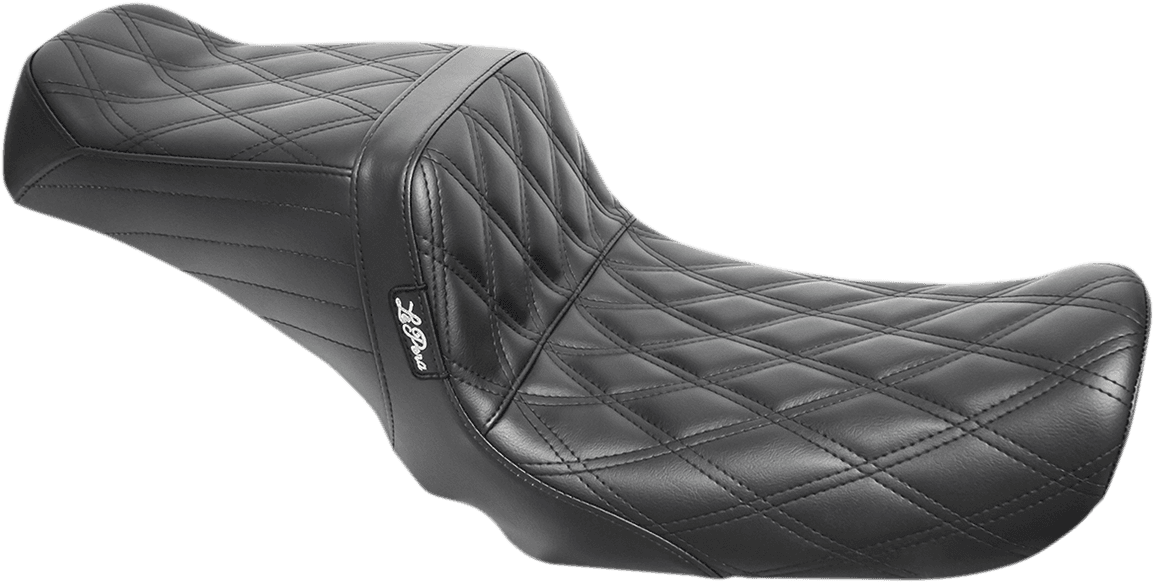 LE PERA 0803-0643 Tailwhip Seat - Double Diamond - Black - FXD '06-'17