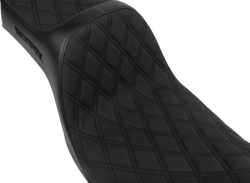 SLYFOX 08030763 High Noon Seat - Double Diamond - Black Logo - Black Stitch - FXD/FLD '06-'17 — image 2 of 2