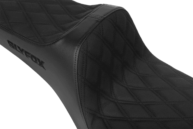 SLYFOX 08030765 High Noon Seat - Double Diamond - Black Logo - Black Stitch - FXD '96-'03 — image 2 of 2