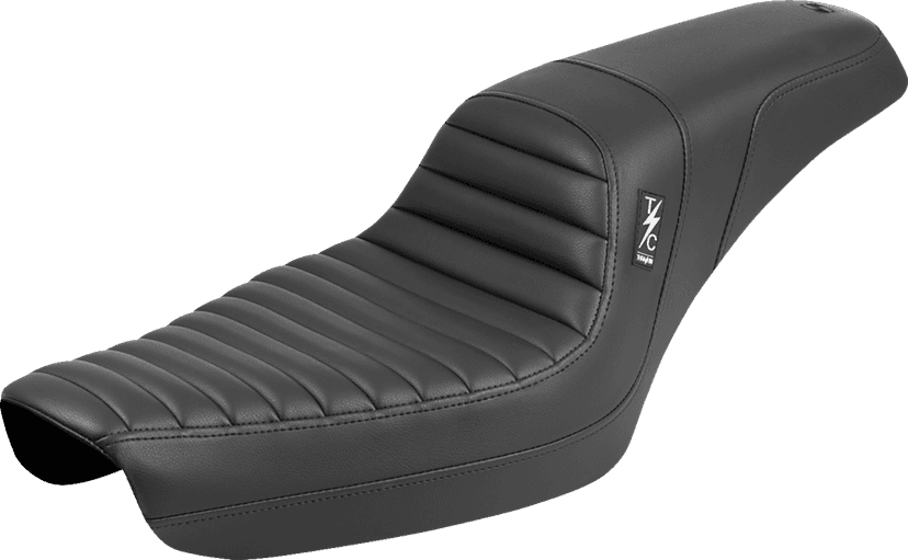 SADDLEMEN 0803-0770 Thrashin' Pro Series Seat - Tuck-n-Roll - Dyna '96-'03