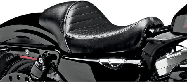LE PERA 0804-0470 Stubs Cafe Seat - Pleated - Black - XL '04-'23