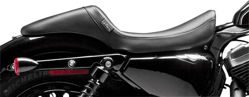 LE PERA 0804-0590 Daytona Sport Daddy Long Legs Seat - Smooth - Black - XL '04-'22