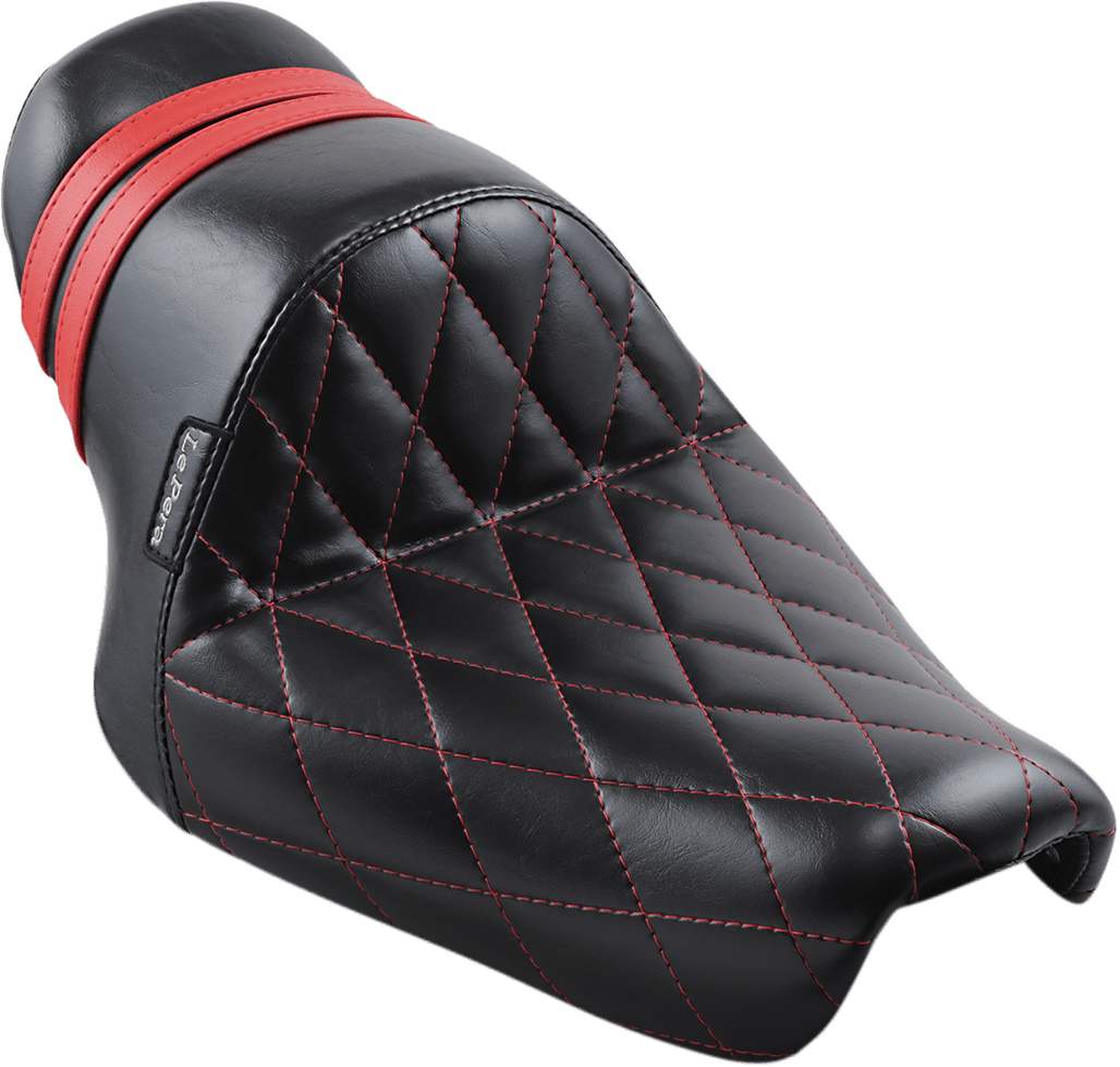 LE PERA 0804-0594 Stubs Spoiler Seat - Diamond - Black w/ Red Stripes - XL '04-'23
