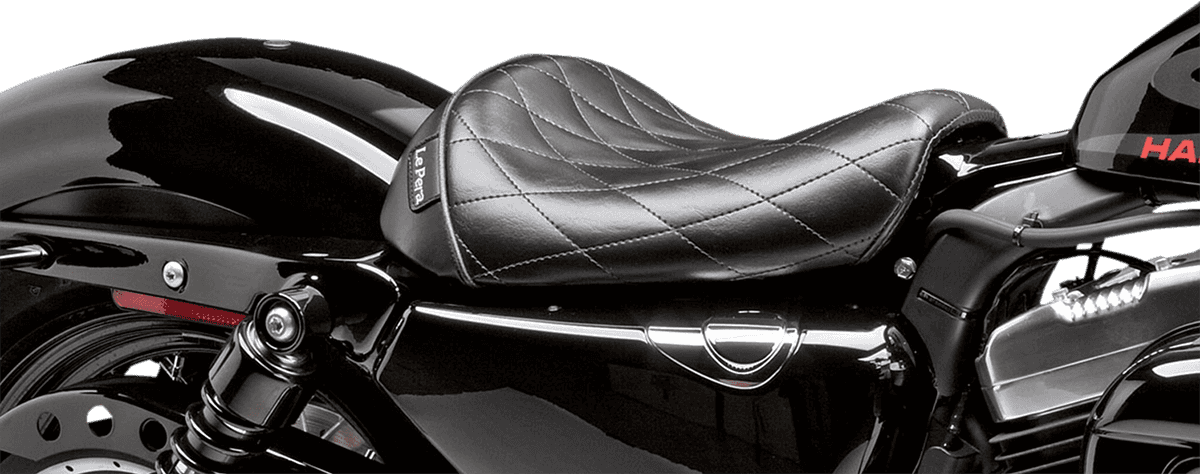 LE PERA 0804-0654 Bare Bones Solo Seat - Diamond Stitch - Black - XL '04-'22