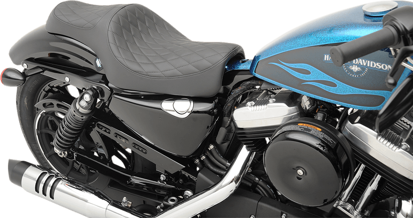 DRAG SPECIALTIES SEATS 0804-0669 Caballero Seat - Solar Reflective Leather - Diamond Stitch - XL '04-'22 — image 3 of 4