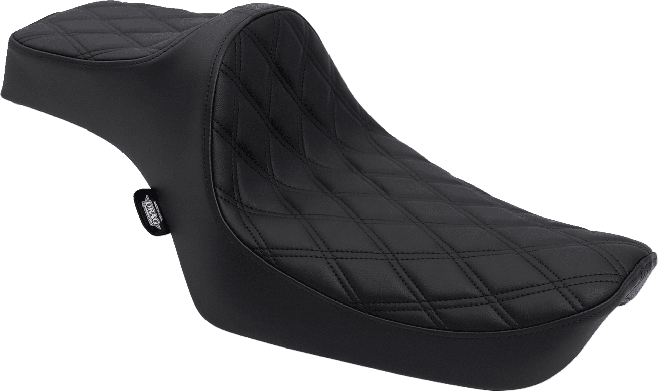DRAG SPECIALTIES SEATS 0804-0732 Predator III Seat - Double Diamond - Black Stitching - XL '82-'03