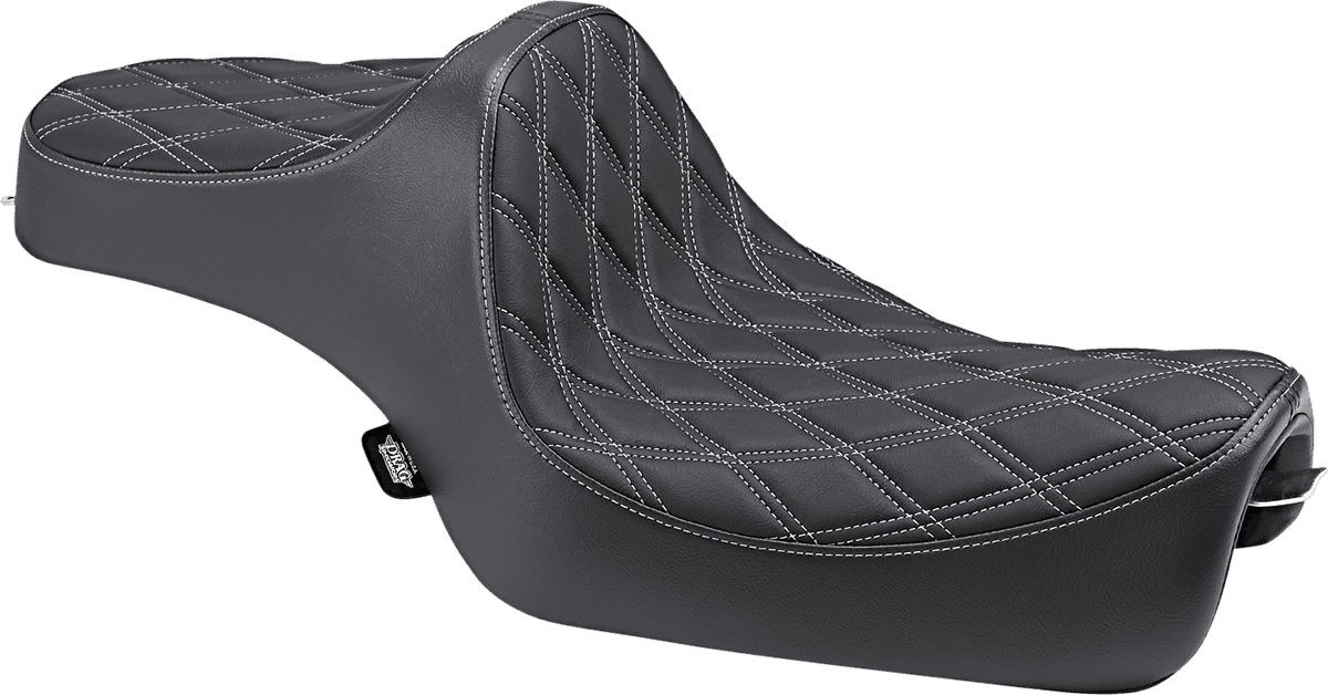 DRAG SPECIALTIES SEATS 0804-0735 Predator III Seat - Double Diamond - Silver Stitching - XL '04-'22