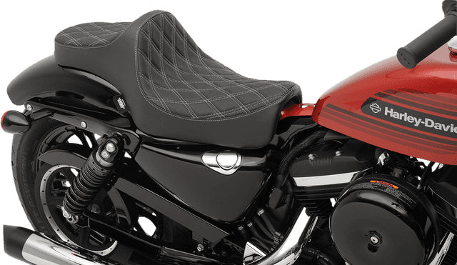 DRAG SPECIALTIES SEATS 0804-0735 Predator III Seat - Double Diamond - Silver Stitching - XL '04-'22 — image 3 of 3